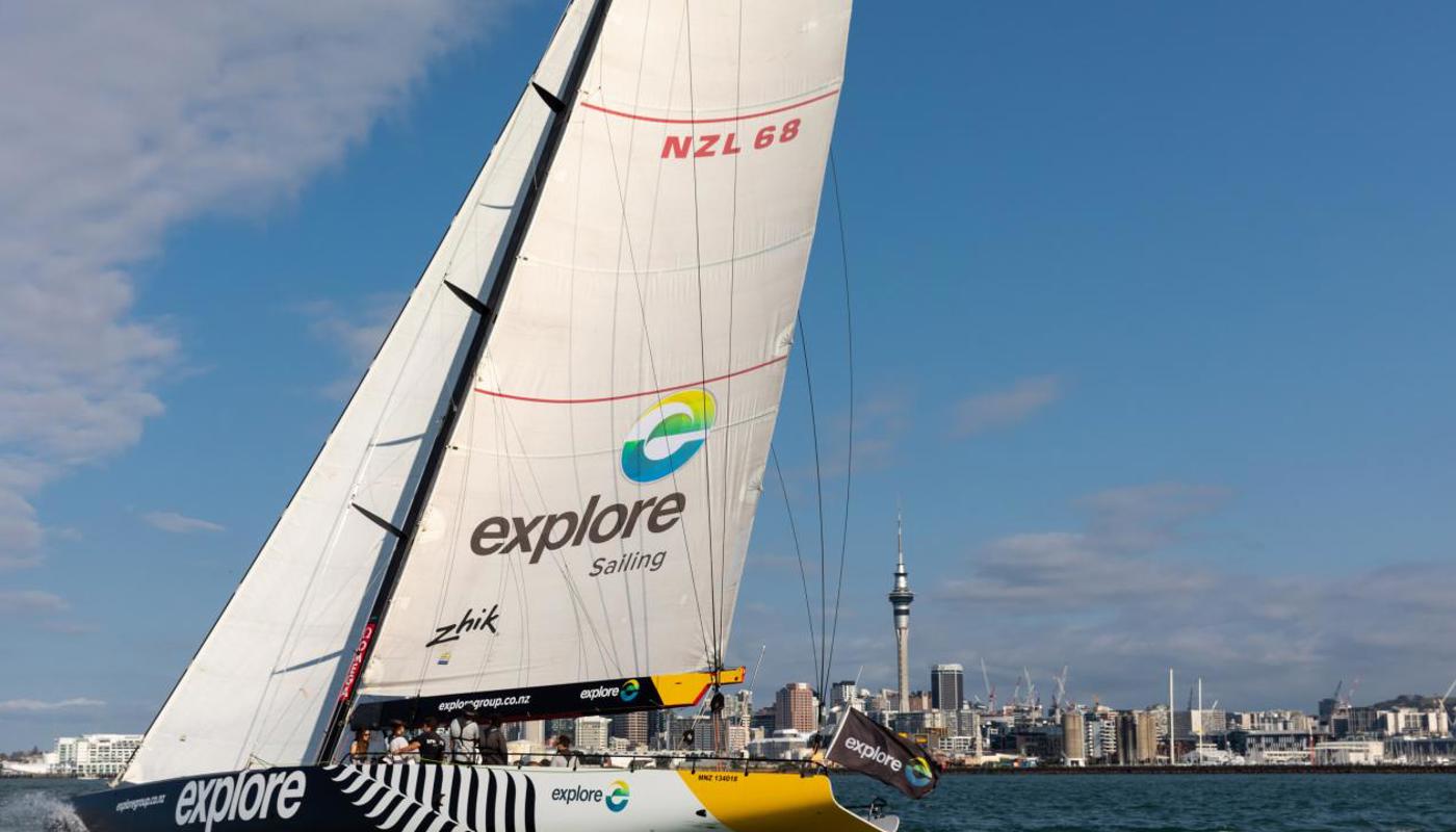 America's Cup sailing on the Waitemata Harbour, Auckland