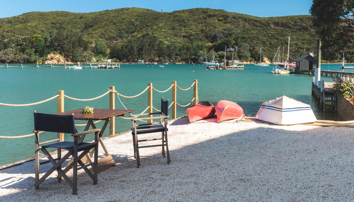 Boats for use & outdoor dining